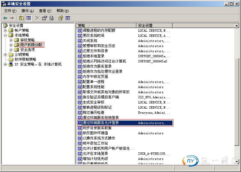 默认域控制器安全设置