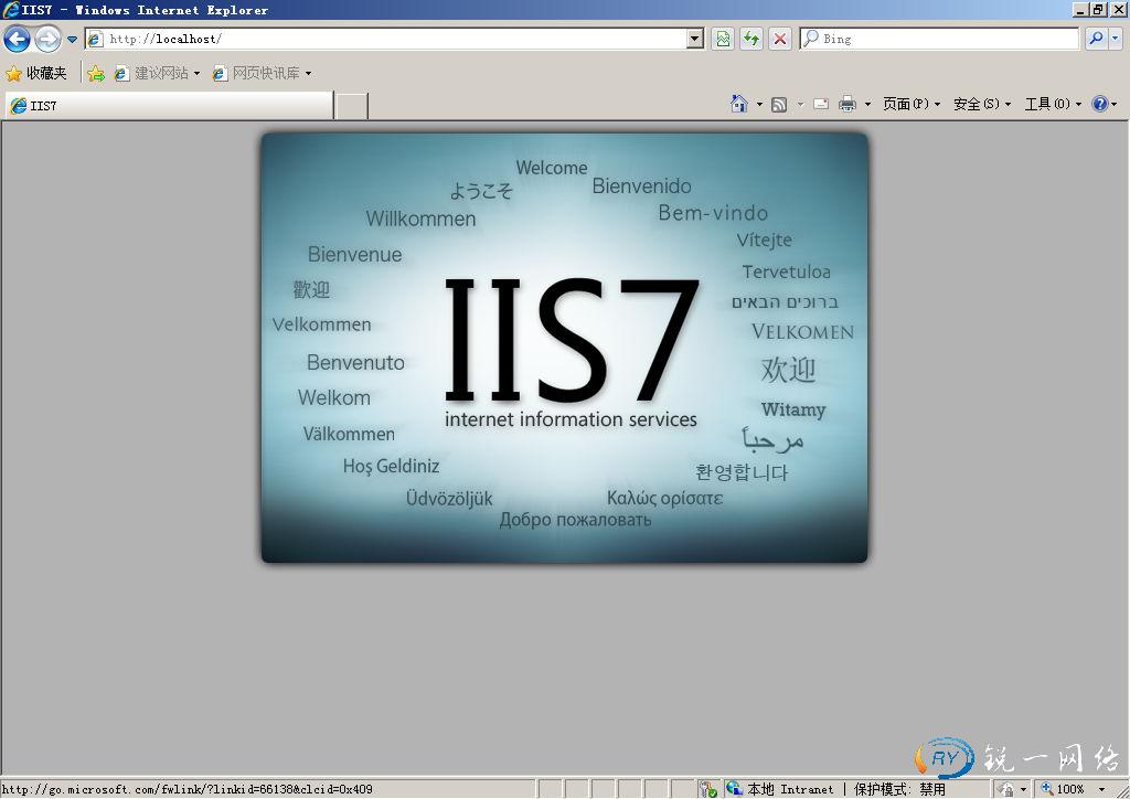 显示默认的欢迎页面